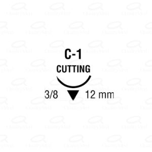 SOFSILK NEGRO 6-0 ESP 3/8 12MM 45CM