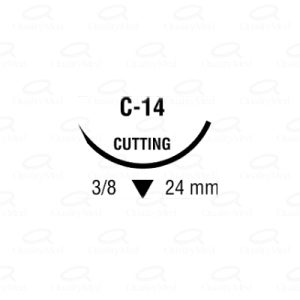 SOFSILK NEGRO 2-0 REV CORT 3/8 24MM 45CM